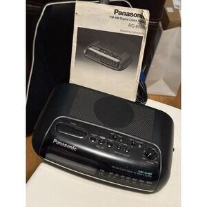 VTG Panasonic RC-6088 AM FM Compact Digital Alarm Clock Radio With Manual , Work